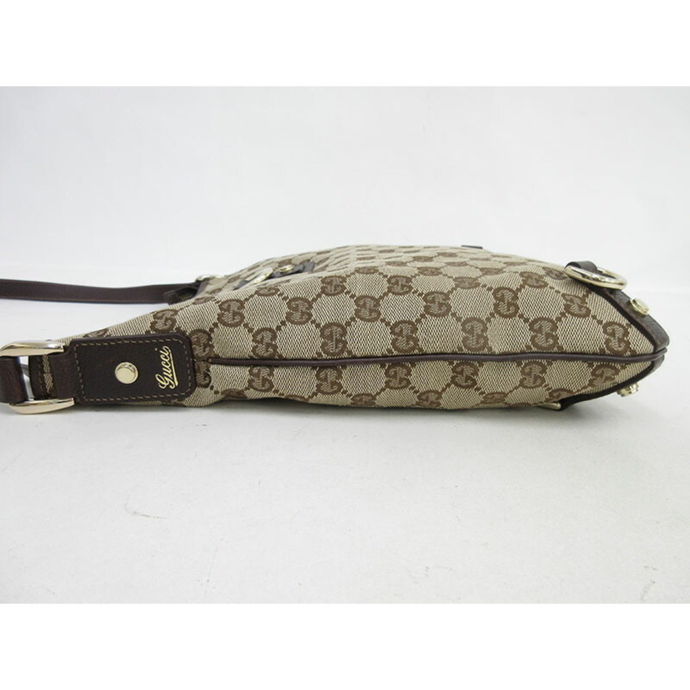 GUCCI GG Abbey Crossbody Bag Beige Canvas Leather - Picture 3 of 9
